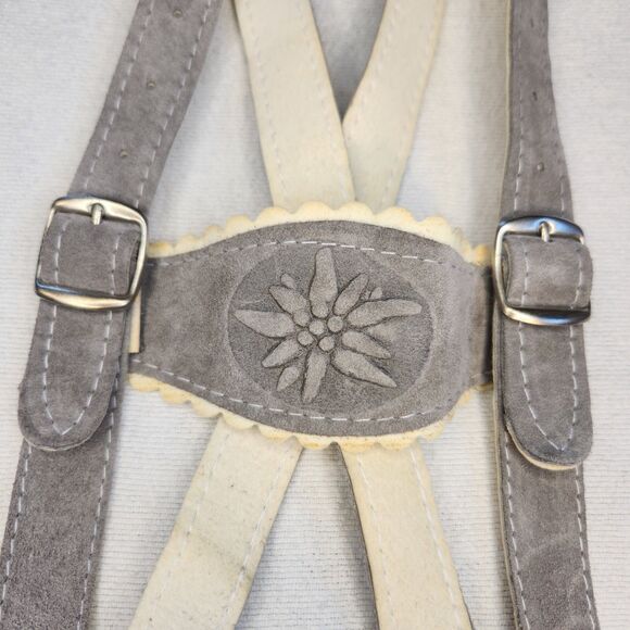 Vintage Lederhosen German Suede Leather Child Size Authentic - Picture 9 of 16